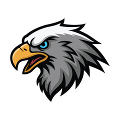 eagle mascot logo vector design template modern style