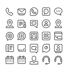 communication icons set