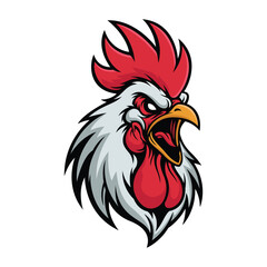 rooster mascot logo vector design template modern style