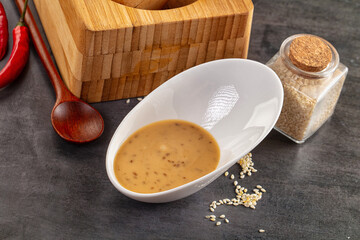 Asian sesame sauce with seeds