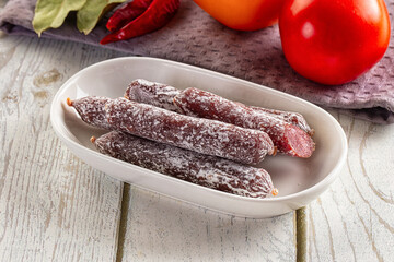 Dry salami mini sausage snack