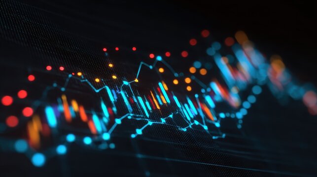 abstract financial chart with upward trend