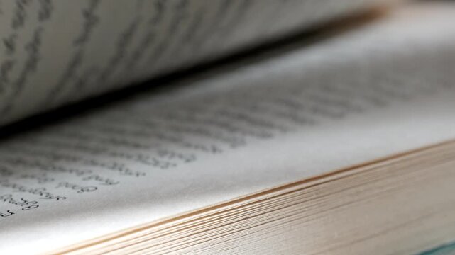 Turning through the pages of a book