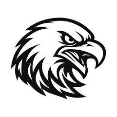 eagle head mascot logo design vector template