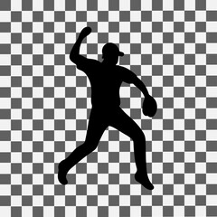 silhouette of a baseball