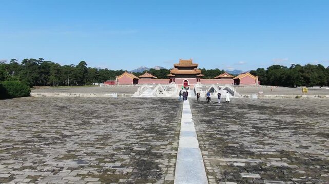 Yongzheng Emperor Taiming Mausoleum Xiling Scenic Spot Baoding Hebei China Aerial Photography