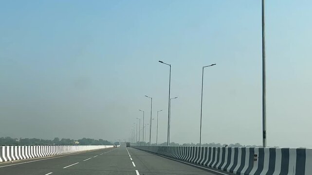 Empty highway on in the rural area of Jharkhand, India, rural road in Jharkhand, India, empty countryside highway