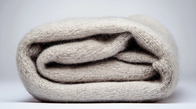 lambswool. A wool sweater shrunk after washing, showing textured fabric on a simple background. lifestyle magazines, social media lookbooks, designed for influencer and brand collaborations.