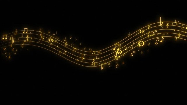 alpha Musical symbols and staff(After Effects production)