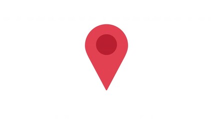 Red Map Marker Pulse Expansion Location Animation ProRes Alpha Channel 4K 60fps High Detail