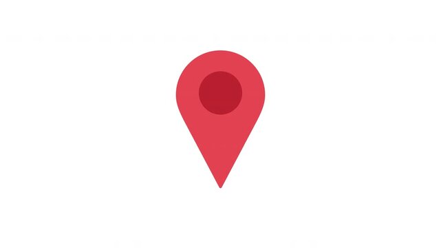 Red Map Marker Pulse Expansion Location Animation ProRes Alpha Channel 4K 60fps High Detail