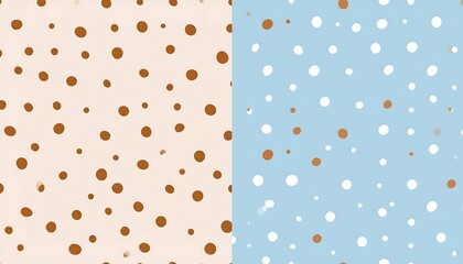 Charming Polka Dot Patterns - A Delightful Duo of Seamless Designs.