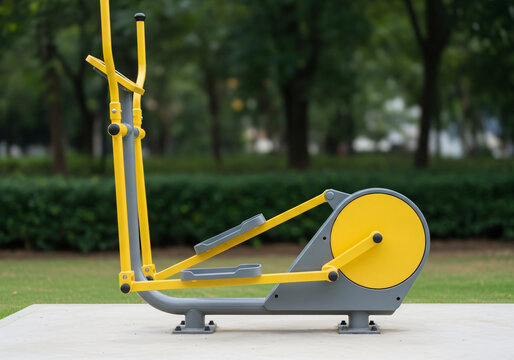 Outdoor Elliptical Fitness Equipment in Public Park