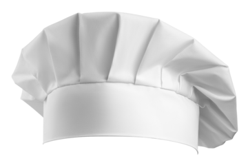 white Chef Hat isolated, full depth of field