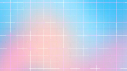 Soft Pastel Pink Blue Gradient Grid Line Abstract Background Design