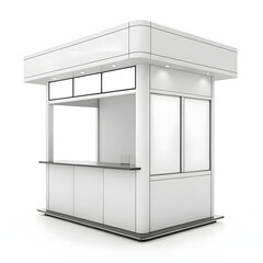 Contemporary freestanding digital billboard with a pristine white display area, ready for custom branding, promotions, or interactive applications, isolated on white background