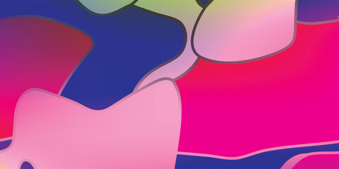 Abstract Fluid Shapes with Gradient Colors and Smooth Transitions.