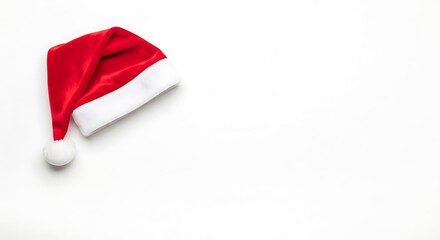 Santa Claus hat on white background
