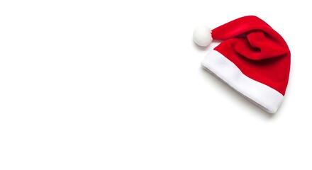 Christmas Santa Hat On White Background