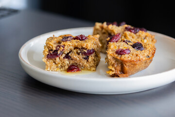 baked cranberry orange oatmeal festive winter breakfast