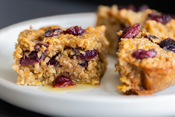baked cranberry orange oatmeal festive winter breakfast