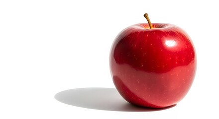 Perfectly ripe red apple showcasing vibrant color and juicy texture, ideal for healthy eating campaigns and promoting fresh produce in culinary projects