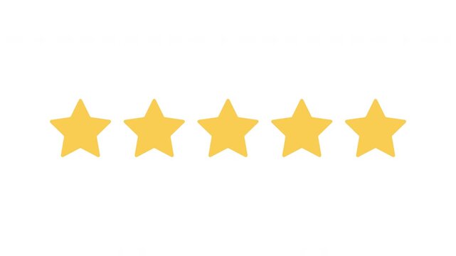 Gold Star Bar Elegant Continuous Rating Motion Animation ProRes Alpha Channel 4K 60fps