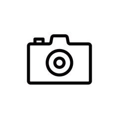 一眼レフカメラの線画アイコン