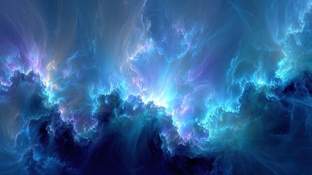 Abstract Cosmic Nebula With Vibrant Colors