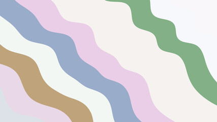 Muted Wavy Pastel Stripes: Calming and tranquil backdrop for minimalist designs, websites, and creative projects