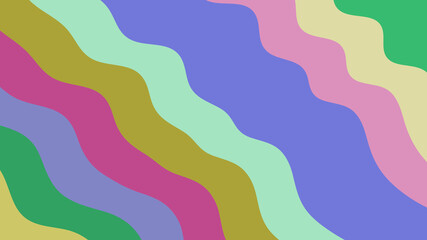 Fototapeta premium Pastel Wavy Stripes: Soft Color Palette, Calming Design, and Gentle Curves for Elegant Backgrounds & Digital Art