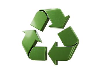 Green Recycle Symbol on Black Background Promoting Environmental Awareness