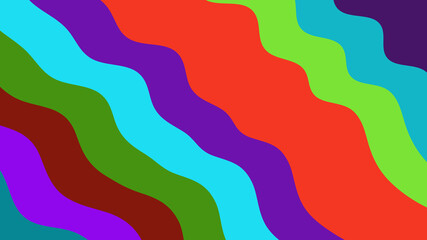 Vibrant Wavy Stripes Background: Colorful Abstract Design with Diagonal Lines and Dynamic Movement, Perfect for Creative Projects