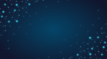 Obraz premium Dark Teal Technology Network Background with Digital Connections and Futuristic Design – Vector Illustration