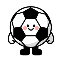 Obraz premium Playful Soccer Ball Character with Arms and Legs