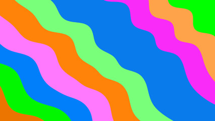 Bright Diagonal Wavy Stripes: An energetic and bold pattern perfect for eye-catching backgrounds and designs
