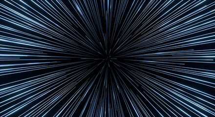 Abstract Hyperdrive Speed Motion Background with Streaks of Light and Dark