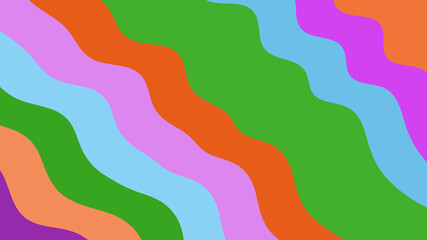 Bright Wavy Stripes – Vibrant Colored Bands Design for Eye-Catching Backgrounds & Creative Digital Artwork Projects