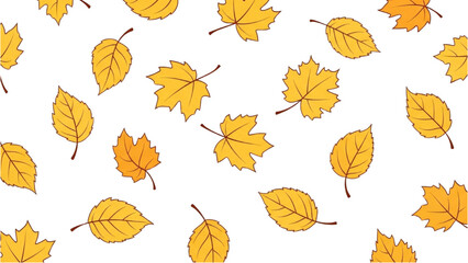 Obraz premium Autumn Leaves A Scattered Fall Foliage Pattern for Seasonal Decor