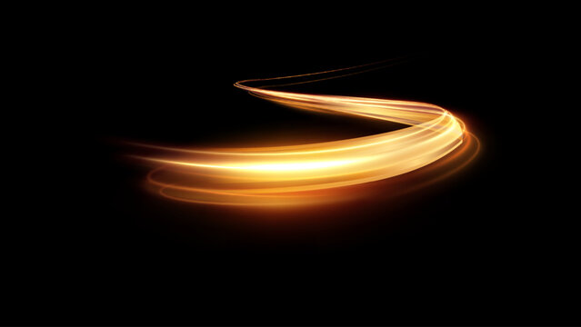 Futuristic golden speed lines tech-inspired vector backdrop, concept of data transfer, innovation. Great for tech company presentations, startup websites, data flow visualizations, fintech apps