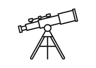 Telescope Line art vector
