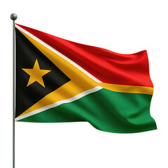 Waving Flag with Bold Colors and Star Design