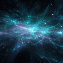 Abstract Colorful Cosmic Nebula