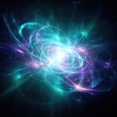 Abstract Colorful Cosmic Galaxy Explosion