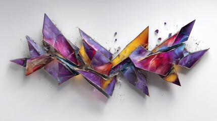 Abstract Geometric Shapes Composition