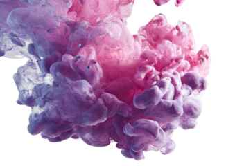 Pink & lavender smoke swirls on black, abstract