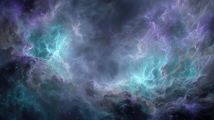Vibrant Deep Space Nebula