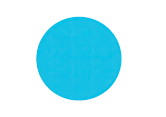 Cyan orb, softly glowing, against a black background