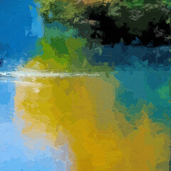 Various oil paintings, flowers, chrysanthemums, forest scenery, plum blossoms, sailboats, lakes, birds, mountains, fruit horses