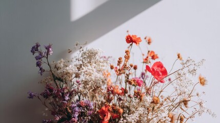 Colorful Wildflower Bouquet Display